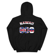 Hawaii 808 Sovereignty - Flag Jersey with White Border (front/back) *ADULT HOODIE*