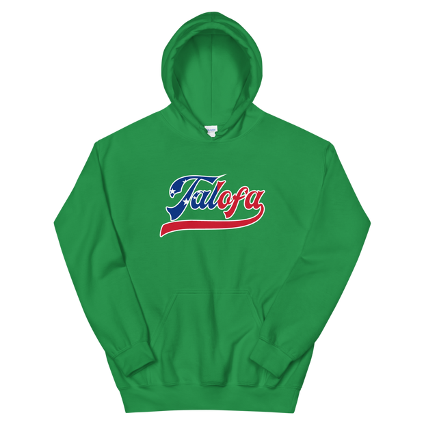 Talofa Script ~ Flag with White Border *ADULT HOODIE*