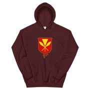 Kanaka Maoli Crest - Red with Green Border *ADULT HOODIE*