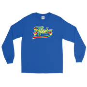 Aloha Script ~ Flag with White Border *ADULT LONG SLEEVE*