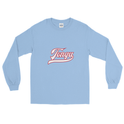 Tonga Script ~ White with Red Border *ADULT LONG SLEEVE*