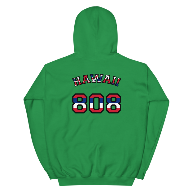 Hawaii 808 Union Jack - Flag Jersey with Black Border (front/back) *ADULT HOODIE*