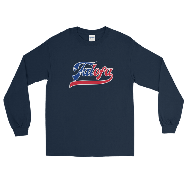 Talofa Script ~ Flag with White Border *ADULT LONG SLEEVE*