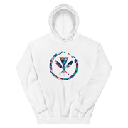 Kanaka Maoli Coat of Arms with Hawaiian Islands Ring - Floral *ADULT HOODIE*