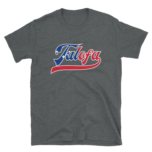 Talofa Script ~ Flag with White Border *ADULT SHORT SLEEVE*