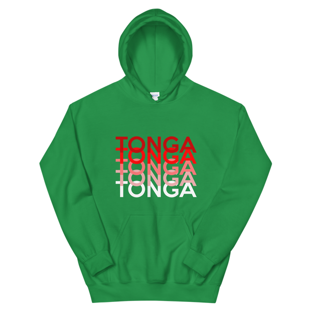 Red and White Tonga Repeat *ADULT HOODIE*