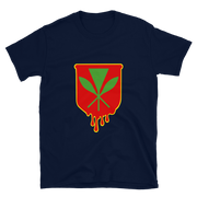 Kanaka Maoli Crest - Red with Yellow Border *ADULT SHORT SLEEVE*