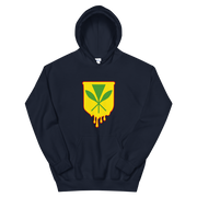 Kanaka Maoli Crest - Yellow with Red Border *ADULT HOODIE*