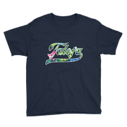 Talofa Script ~ Floral with White Border *KIDS SHORT SLEEVE*