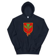 Kanaka Maoli Crest - Red with Yellow Border *ADULT HOODIE*