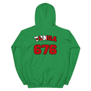 Tonga 676 - Flag with Black Border (front/back) *ADULT HOODIE*