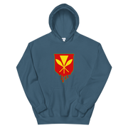 Kanaka Maoli Crest - Red with Green Border *ADULT HOODIE*