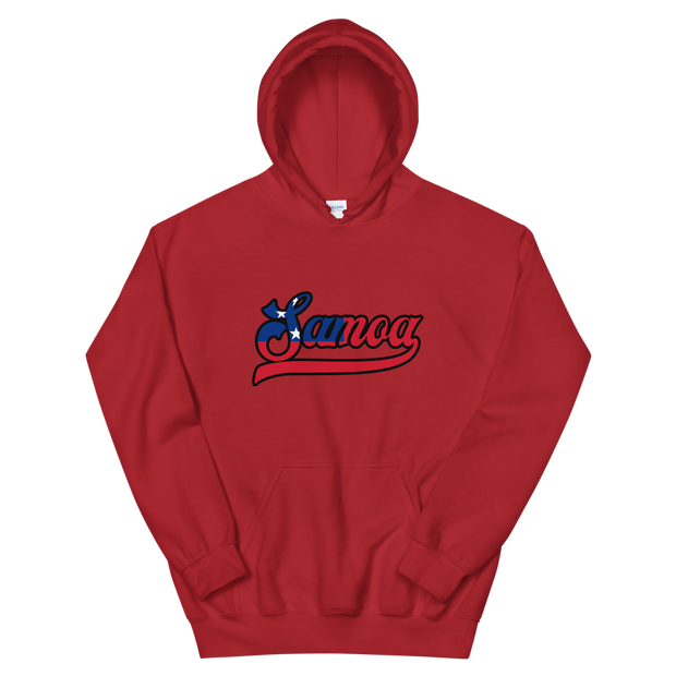 Samoa Script ~ Flag with Black Border *ADULT HOODIE*