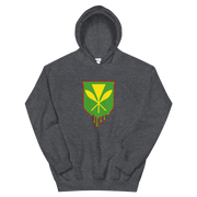 Kanaka Maoli Crest - Green with Red Border *ADULT HOODIE*