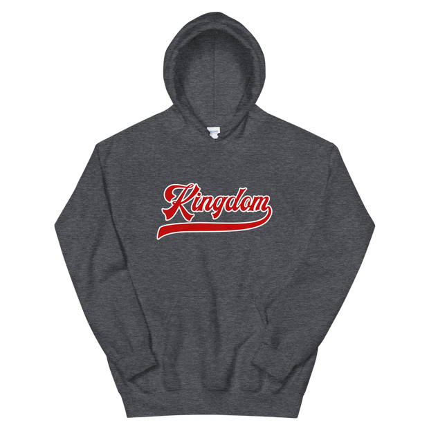 Kingdom Script ~ Red with White Border *ADULT HOODIE*