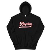 Kingdom Script ~ White with Red Border *ADULT HOODIE*