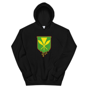 Kanaka Maoli Crest - Green with Red Border *ADULT HOODIE*