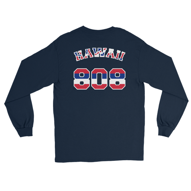 Hawaii 808 Union Jack - Flag Jersey with White Border (front/back) *ADULT LONG SLEEVE*