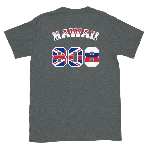 Hawaii 808 Sovereignty - Flag Jersey with White Border (front/back) *ADULT SHORT SLEEVE*