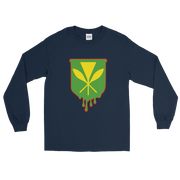 Kanaka Maoli Crest - Green with Red Border *ADULT LONG SLEEVE*