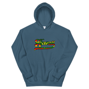 Hawaii Script ~ Flag with Black Border *ADULT HOODIE*