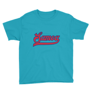 Samoa Script ~ Red with Blue Border *KIDS SHORT SLEEVE*