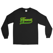 Hawaii Script ~ Green with Yellow Border *ADULT LONG SLEEVE*