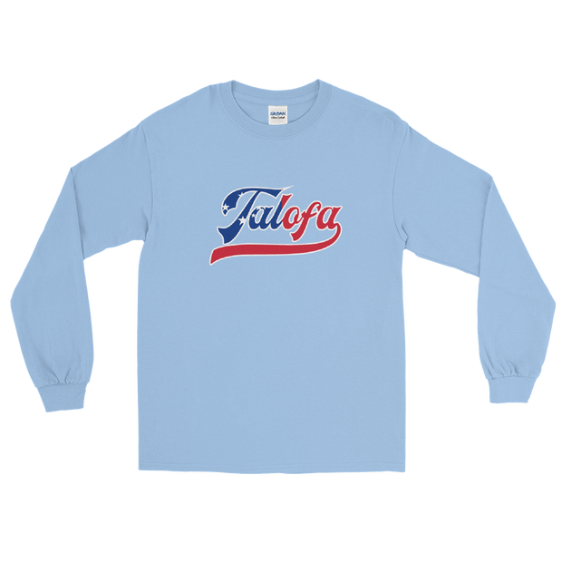 Talofa Script ~ Flag with White Border *ADULT LONG SLEEVE*