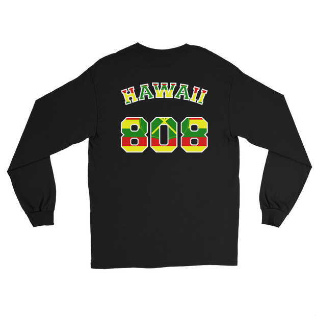 Hawaii 808 - Flag Jersey with White Border (front/back) *ADULT LONG SLEEVE*