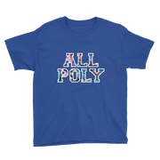 ALL POLY Floral ~ Collegiate *KIDS SHORT SLEEVE*