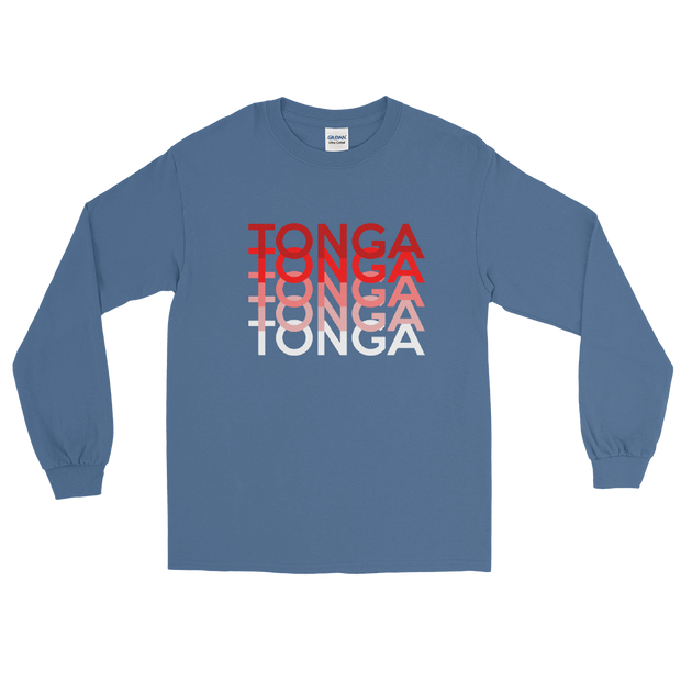 Red and White Tonga Repeat *ADULT LONG SLEEVE*