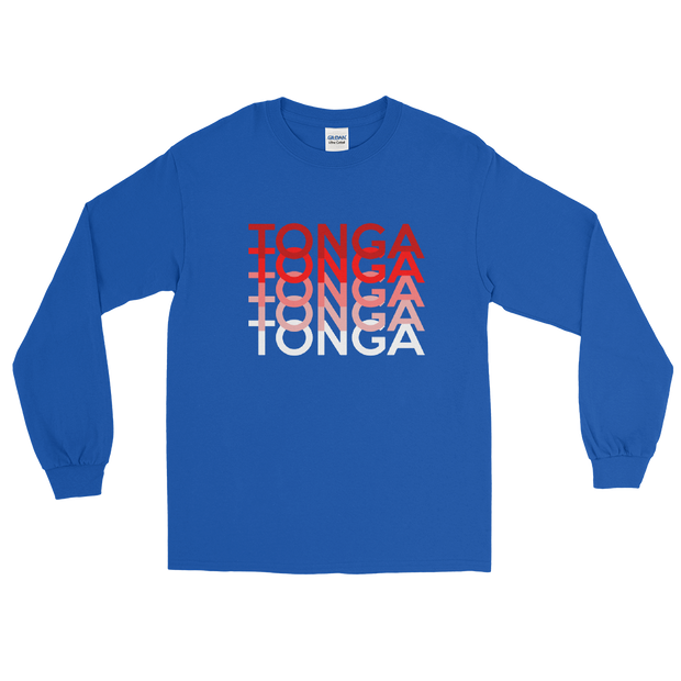 Red and White Tonga Repeat *ADULT LONG SLEEVE*