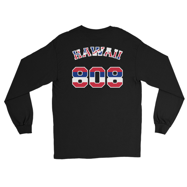 Hawaii 808 Union Jack - Flag Jersey with White Border (front/back) *ADULT LONG SLEEVE*