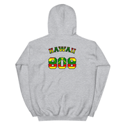 Hawaii 808 - Flag Jersey with Black Border (front/back) *ADULT HOODIE*