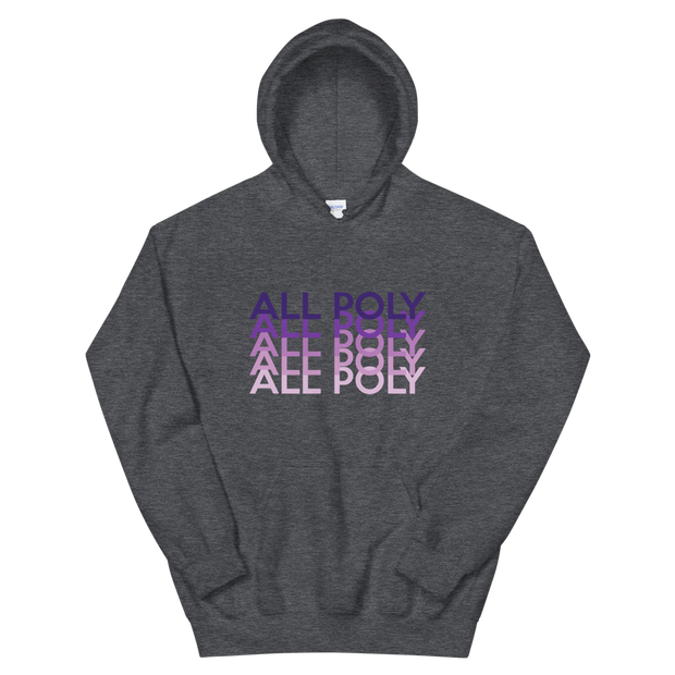 Purple All Poly Repeat *ADULT HOODIE*