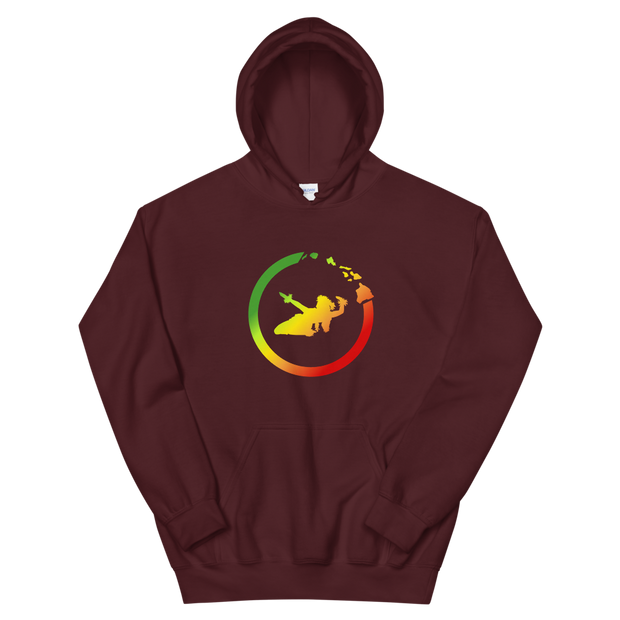 Hawaiian Islands Ring - Hula Wahine - Kanaka Maoli fade *ADULT HOODIE*