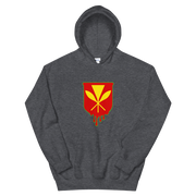 Kanaka Maoli Crest - Red with Green Border *ADULT HOODIE*