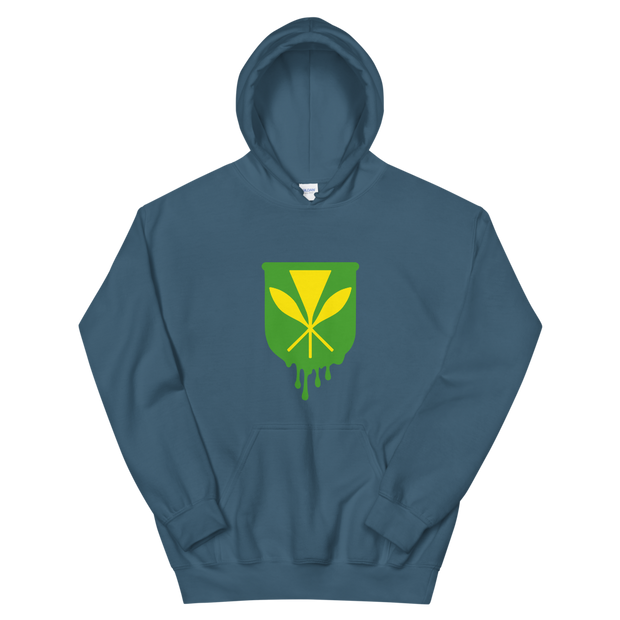 Kanaka Maoli Crest - Green *ADULT HOODIE*