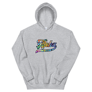 Aloha Script ~ Floral with Black Border *ADULT HOODIE*