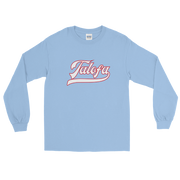 Talofa Script ~ White with Red Border *ADULT LONG SLEEVE*