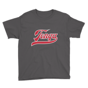 Tonga Script ~ Red with White Border *KIDS SHORT SLEEVE*