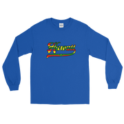 Hawaii Script ~ Flag with Black Border *ADULT LONG SLEEVE*