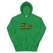 Hawaii Script ~ Flag with Black Border *ADULT HOODIE*