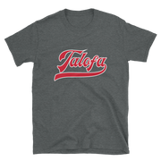 Talofa Script ~ Red with White Border *ADULT SHORT SLEEVE*