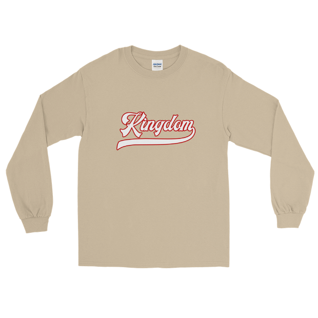 Kingdom Script ~ White with Red Border *ADULT LONG SLEEVE*