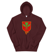 Kanaka Maoli Crest - Red with Yellow Border *ADULT HOODIE*