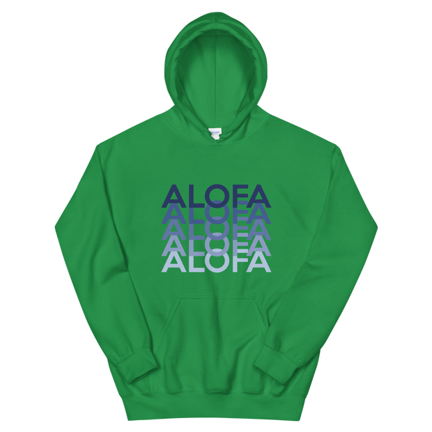 Blue Alofa Repeat *ADULT HOODIE*