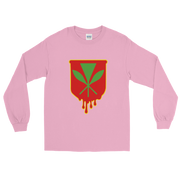 Kanaka Maoli Crest - Red with Yellow Border *ADULT LONG SLEEVE*