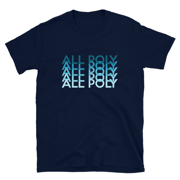 Blue All Poly Repeat *ADULT SHORT SLEEVE*