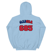 Samoa 685 - Flag with Black Border (front/back) *ADULT HOODIE*